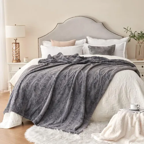 Miniatura 31 de Krifey Manta de piel sintética, manta suave, esponjosa y acogedora para sofá, manta de visón de lujo, manta cálida tipo throw para cama, regalos