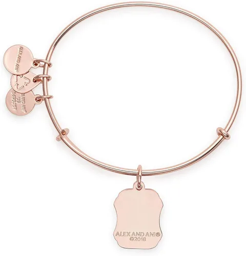 Miniatura 2 de Alex and Ani Women's Words are Powerful Unity is Strength EWB SR. Pulsera de oro rosa brillante, ampliable