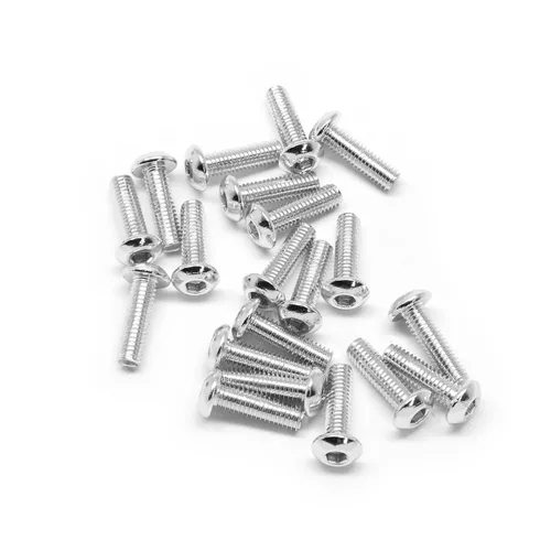 Miniatura 5 de 20pcs M3x10mm Tornillos de cabeza de botón 6063 Aluminio Hex Socket (colores anodizados) (negro)