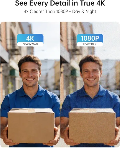 Miniatura 2 de Sistema de cámara de seguridad PoE 4K con NVR, 4 cámaras exteriores con cable de 8 MP, grabación local 24/7, sin tarifas mensuales, detección