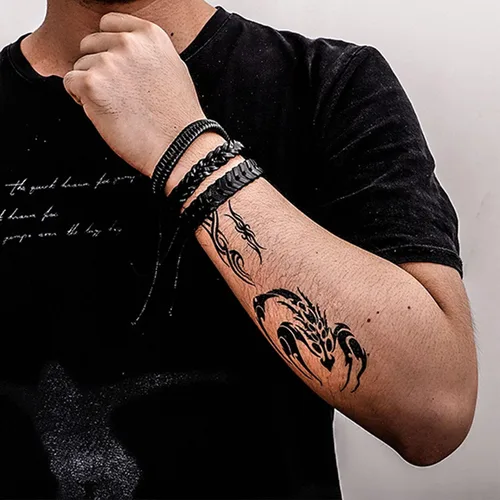 Miniatura 4 de Pulsera de cuero trenzada ajustable para hombres y mujeres