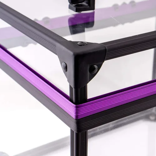 Miniatura 7 de SHANY Estuche transparente para cosméticos y artículos de tocador, organizador de maquillaje de viaje extra grande con cierre seguro y detalles negro