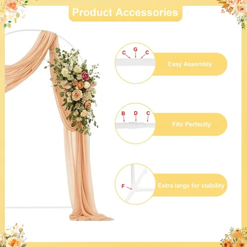 Miniatura 5 de Soporte de arco de PVC de 5.2 pies con base para piso, kit de arco de globos ligero desmontable con base de bolsa de agua para estabilidad
