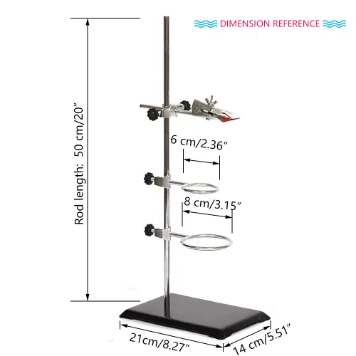 Miniatura 2 de Soporte de Retorta de Laboratorio para Extracción por Titulación - XMWangzi, con una Abrazadera de Bureta y 2 Abrazaderas de Anillo para Matraz