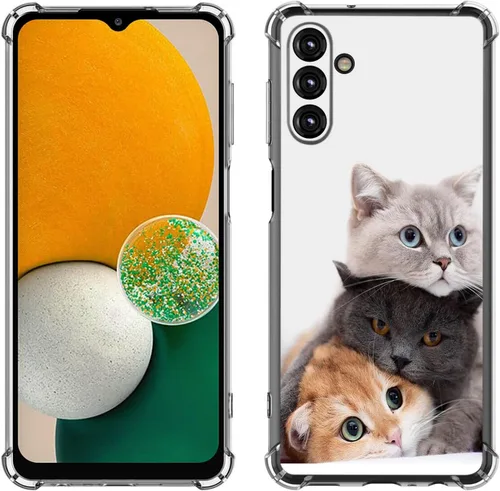 Miniatura 37 de Samsung Galaxy A14 5G - Funda para teléfono celular, diseño de flores de mariposa azul, a prueba de golpes, TPU con bordes elevados, compatible