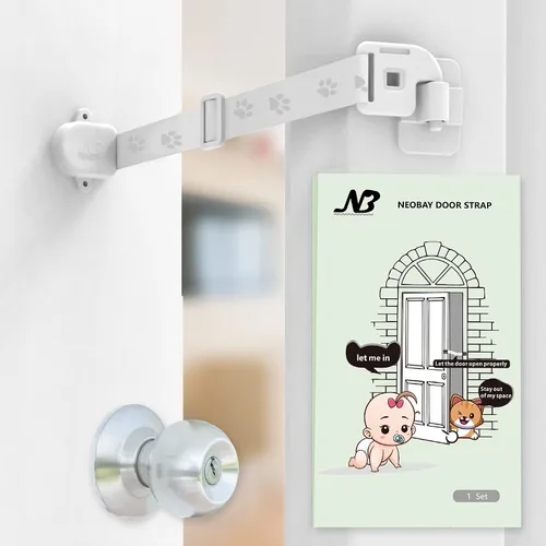 Miniatura 10 de Cerradura de puerta magnética Neobay a prueba de niños. No necesita puerta interior para gatos. Mantenga al niño fuera de la habitación con caja
