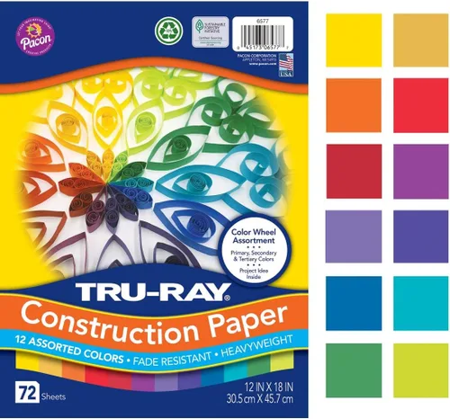 Miniatura 4 de Tru-Ray - Surtido de ruedas de colores P6576, 9 x 12 pulgadas, colores surtidos, paquete de 144