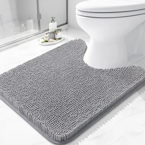 Miniatura 151 de Arotive Alfombras de baño de felpilla extrasuaves y absorbentes, de 24 x 16 pulgadas, lavables a máquina, parte trasera de goma antideslizante