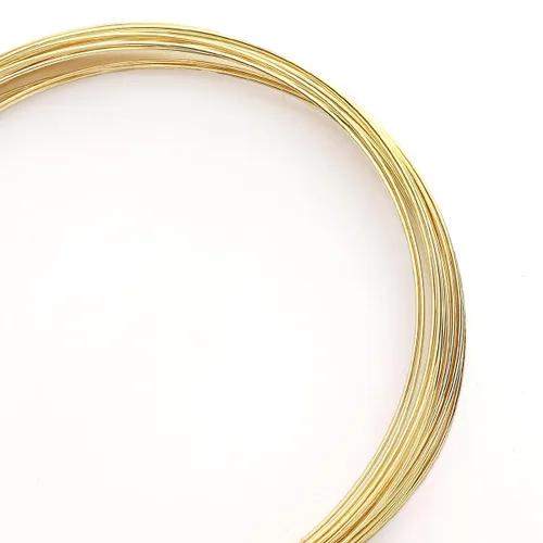 Miniatura 12 de Beadia - Alambre bañado en oro de 14 quilates de 0.4 mm, 10 metros de cordón de cuentas para pulseras, collares, encantos, cuentas para hacer joyas