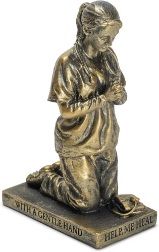Miniatura 9 de Dicksons Figura de mesa de piedra de resina gris de 5 pulgadas de esposo y esposa rezando