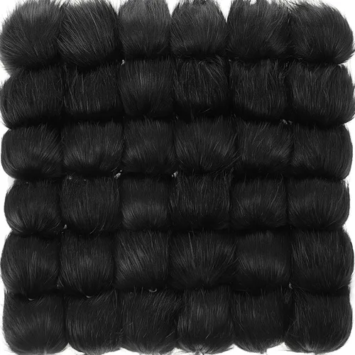 Tatuo 16 pompones de piel sintética para sombrero de 4 pulgadas, bolas grandes y esponjosas para manualidades, tejer, gorro, zapatos, bufanda,