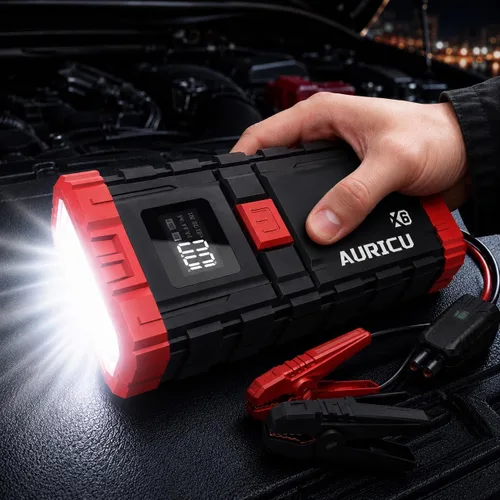 X6 1600A Jump Starter Paquete de refuerzo de batería de litio de 12 V, caja de salto portátil, banco de energía y cables de puente para motores de