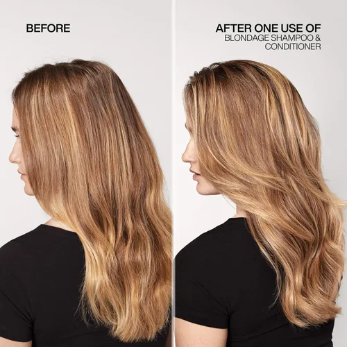 Miniatura 8 de Redken Acondicionador morado de depósito de color rubio Para cabello rubio Neutraliza el latón e hidrata el cabello Con pigmentos violetas