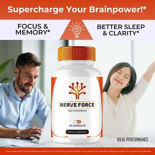 Miniatura 5 de Cápsulas de suplemento de neuropatía de fuerza nerviosa, fuerza nerviosa para neuropatía y píldoras de suplemento de salud cerebral - Píldoras