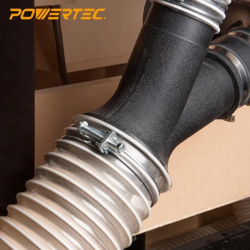 Miniatura 6 de POWERTEC 70216 Abrazadera de manguera de doble alambre de 3 pulgadas con perno, abrazaderas de manguera ajustables para colector de polvo, manguera