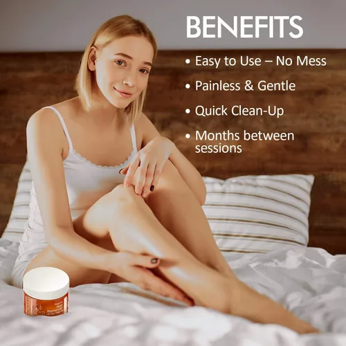 Miniatura 11 de MOOM - Kit de depilación de cera de azúcar orgánica para axilas, cara y bikini, infundido con aceite de árbol de té, incluye tiras de cera