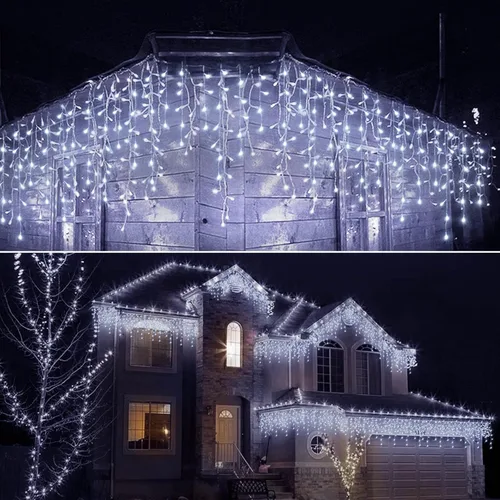 Miniatura 2 de Serie de 304 luces LED impermeables para exteriores para Navidad, bodas y decoración de fiestas - 8 modos, blanco frío