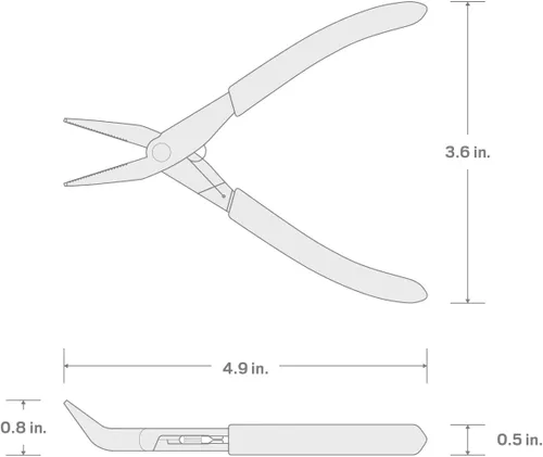 Miniatura 7 de TEKTON Mini alicates de punta larga de 45 grados PMN11301