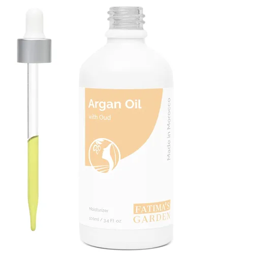 Fatima's Garden Aceite de argán & Oud - Lujosa crema hidratante para la piel, 3.4 fl oz