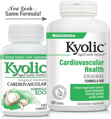 Miniatura 4 de Cápsulas con extractos de ajo añejado Kyolic, fórmula 100 original cardiovascular, 100-31, Pastillas, 1, 1