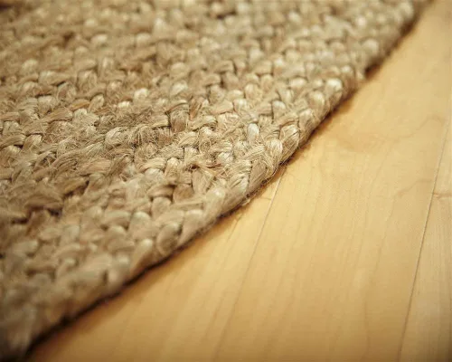 Miniatura 5 de Alfombra de algodón de yute, hecha a mano, tradicional, tejida a mano, alfombras naturales para entrada, dormitorio, comedor, decoración rústica