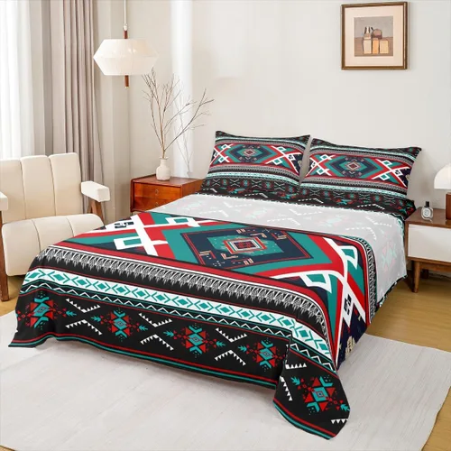 Miniatura 28 de Castle Fairy Juego de sábanas de motocross tamaño twin, juego de ropa de cama verde con diseño de panal ombré, decoración de habitación de niños