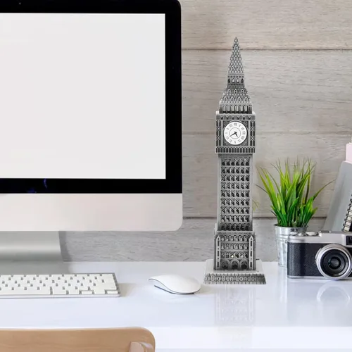 Miniatura 3 de Modelo Big Ben Modelo de Decoración Arquitectónica Modelo de Aleación Modelo de Construcción Decoración del Hogar Arquitectura Edificio Ornamento