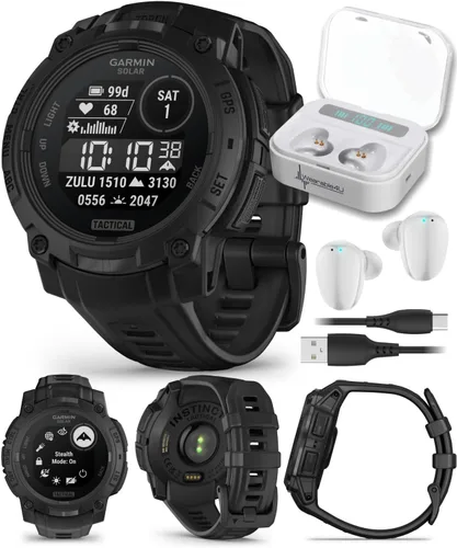 Miniatura 10 de Garmin Instinct 3 Edición Táctica, Pantalla de Carga Solar, 45mm, Reloj Inteligente GPS Resistente para Exteriores con Soporte de Balística