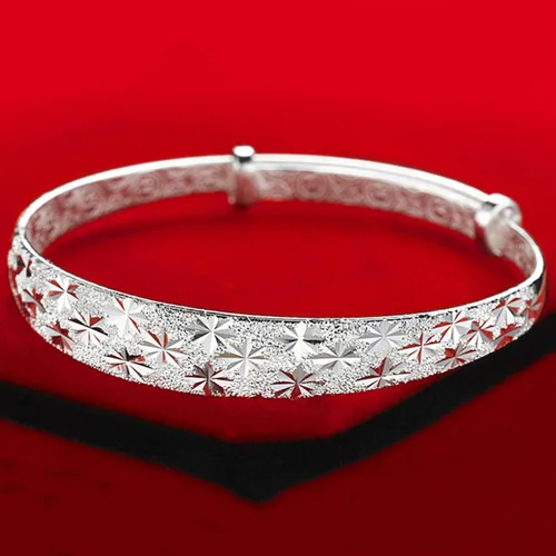 Miniatura 4 de Pulsera para mujer diseño de estrella tallada de moda para boda compromiso regalo