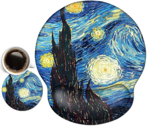 Miniatura 18 de ToLuLu Alfombrilla de mouse con reposamuñecas, ergonómicas con base de poliuretano antideslizante, reposamuñecas para computadora portátil