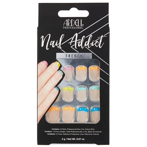 Miniatura 10 de Ardell Nail Addict - Juego de uñas artificiales, francés clásico