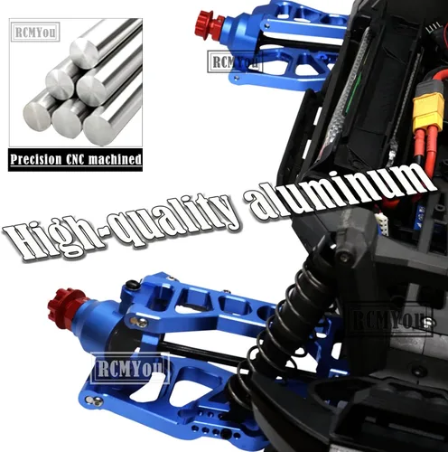 Miniatura 5 de Brazos de suspensión RC para 1/10 de ancho Maxx, brazos de suspensión superior de aluminio y kits de suspensión inferior para modelo # 89086-4