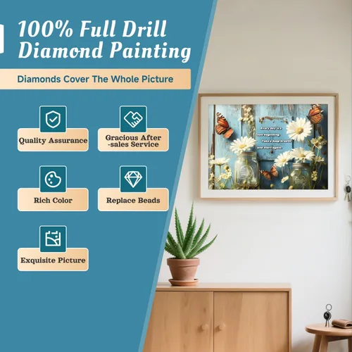 Miniatura 9 de MBYAUYN Kits de arte de diamantes para adultos, flores, pinturas de puntos de diamante de taladro completo, pinturas artísticas y manualidades