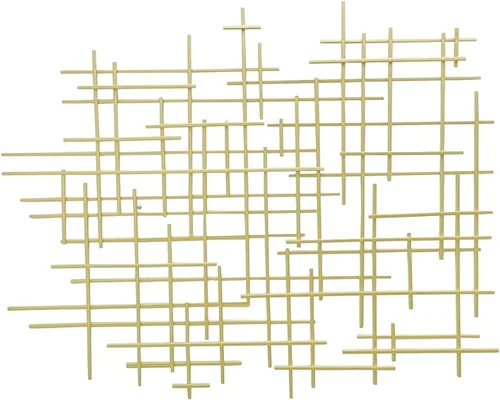 Miniatura 6 de Bellaa Arte de pared de metal con cruz, geométrico, abstracto, moderno, contemporáneo, 3D, para colgar, hierro forjado, escultura minimalista