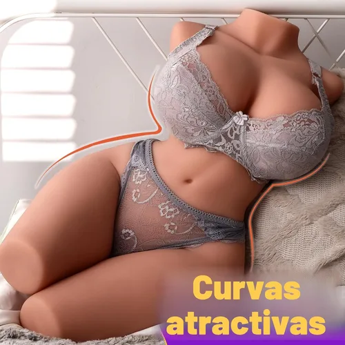 Miniatura 4 de Torso de Muñeca Sexual Femenina de Tamaño Real de 37 Libras, Masturbador Masculino, Muñecas Sexuales Realistas con Pechos Grandes, Coño y Culo