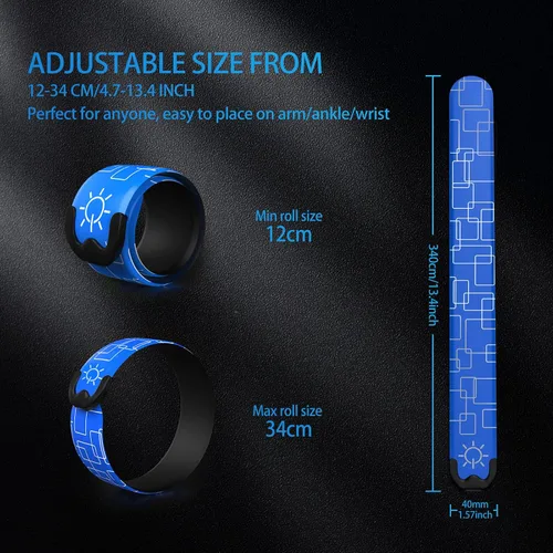 Miniatura 4 de Paquete de 2 brazaletes LED – Luces de correr recargables con equipo reflectante, luces LED de alta visibilidad