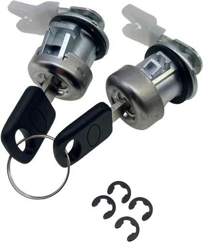 Cilindro de cerradura de puerta y juego de llaves 7C3Z1521990A Compatible con F-150 1996-1909 F-250 1997-1909 F-350 Explorer Expedition Navigator