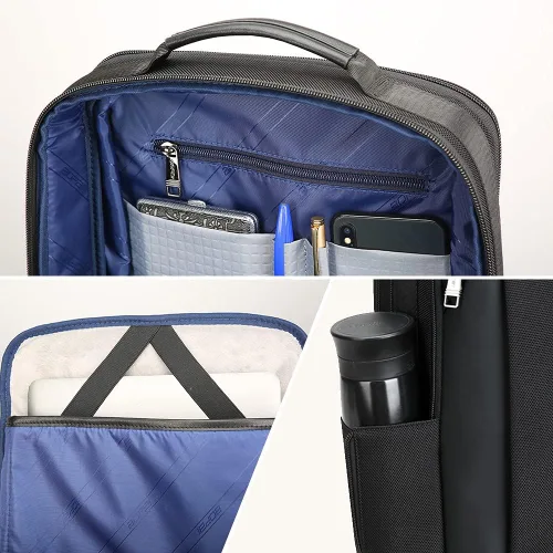Miniatura 5 de BOPai Mochila inteligente ampliable grande de 15.6 pulgadas para viajes, resistente al agua, antirrobo, mochila para laptop con carga USB, mochila