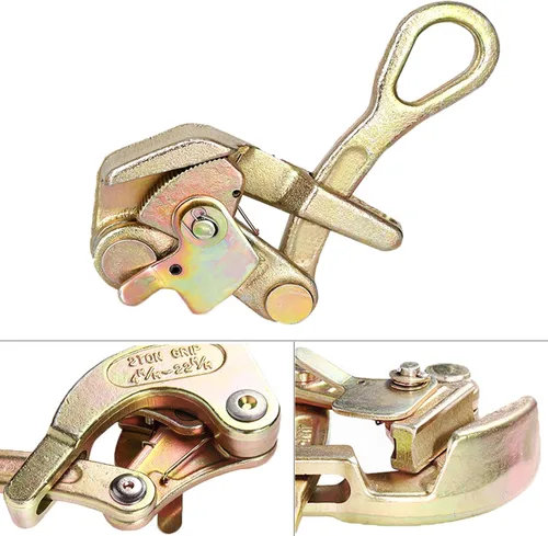 Miniatura 3 de Wogoboo Agarre de Cable de Alambre, Herramienta de Tirón de Cable de Acero para Cuerda de Alambre, Capacidad de tracción de 1000 kg (1 Tonelada)