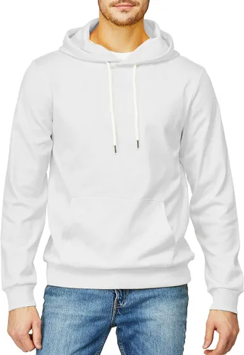 Miniatura 4 de H2H - Sudadera casual para hombres ajustada de manga larga con capucha diseño básico y ligera