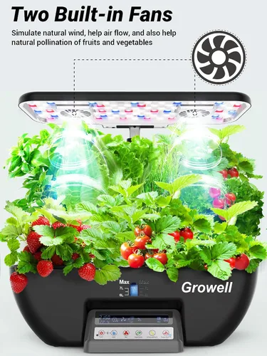 Miniatura 4 de Kit de Sistema de Cultivo Hidropónico Growell, Jardín de Hierbas de 17 Cápsulas con 102 Luces de Cultivo de 28W de Espectro Completo y 2