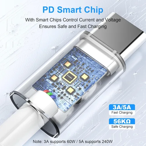 Miniatura 2 de Cable USB C a USB C de 3 pies para iPhone 17/16/15, cargador de carga rápida tipo C a tipo C, cable de alimentación para Apple 17/17 Pro/17 Pro