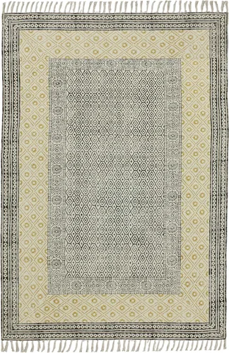 Colección - Alfombra rectangular de 2 x 3 pulgadas, de algodón, color negro, oriental, Kilim para interiores y exteriores, para dormitorio, comedor,