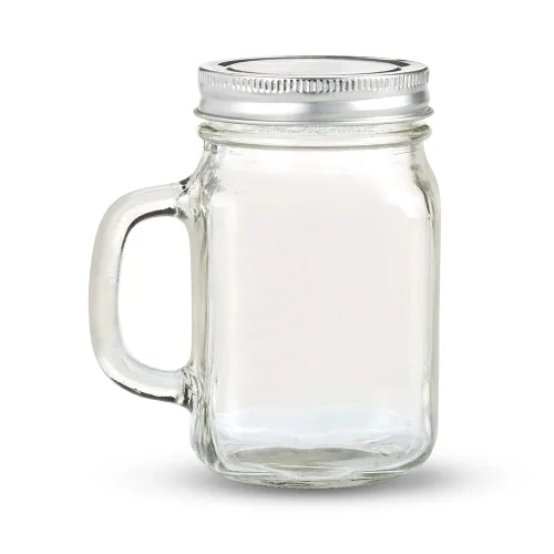 Miniatura 9 de Kate Aspen Tazas de Frasco Mason de 12 oz con Asas y Tapa Sólida (Juego de 6) Tazas de Vidrio para Beber de Cocina Favores de Baby Shower DIY
