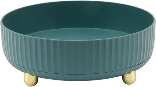 Miniatura 2 de Lazy Susan - Organizador giratorio de gran capacidad, organizador de perfumes de maquillaje antideslizante de gran capacidad, almacenamiento de Verde