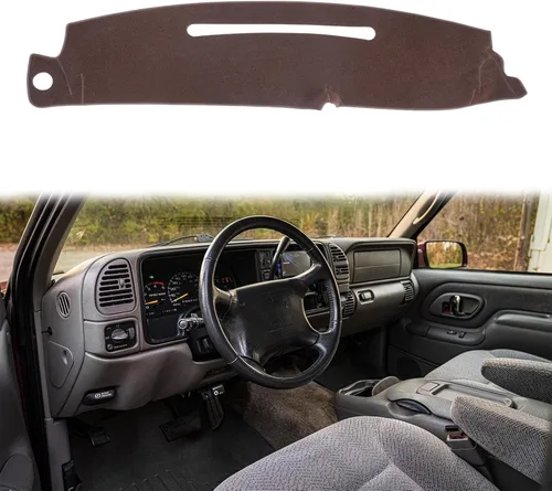 Miniatura 7 de Alfombrilla para salpicadero compatible con Chevy Tahoe Avalanche Suburban GMC Yukon 2007-2014/2007-2013 Silverado LTZ GMC Sierra SLT, cubierta