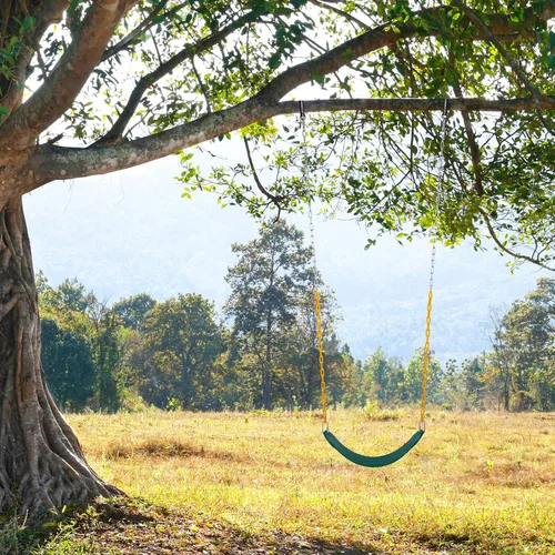 Miniatura 6 de Sunnyglade Asientos de columpio resistentes con cadena de 66 pulgadas, accesorios de repuesto con ganchos de presión y correa para colgar, soporte