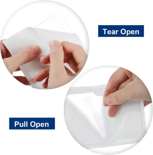 Miniatura 3 de Paquete de 30 bolsillos autoadhesivos para tarjetas de índice, con apertura superior, tarjetero ideal para organizar y proteger tus tarjetas