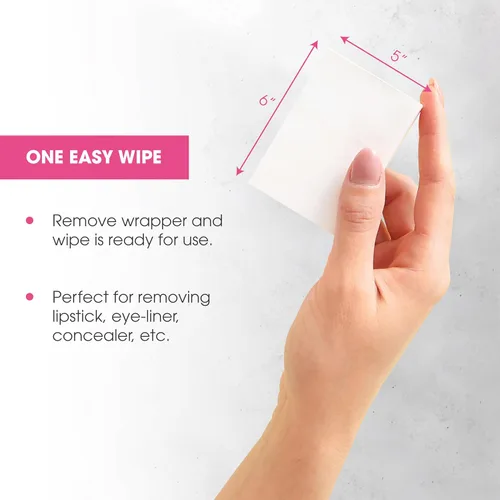 Miniatura 4 de Diamond Wipes Toallitas limpiadoras faciales e impermeables, caja de 50 toallitas, toallitas sin alcohol con vitamina E