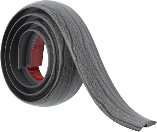 Miniatura 32 de Tira de transición de suelo autoadhesiva para alfombras y pisos, tira de borde de PVC para transición de umbral adecuada para umbral de altura Negro